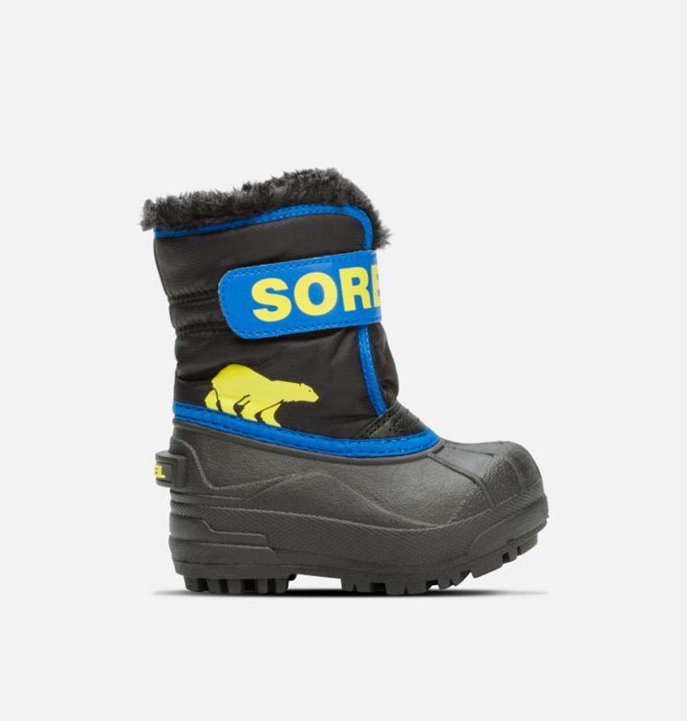 Kids Snow Boots Black/Blue - Sorel Toddler Commander™ - 240-WEYKIT